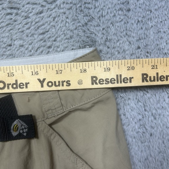 Mountain Hardwear Convertible Pants Mens XL LONG Beige Belted Nylon Outdoor Hike - Picture 15 of 16